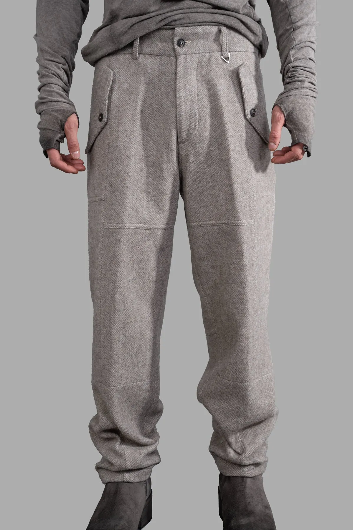 Pleated Military Pants sold by Plus Zero Concept Store product image thumbnail 2