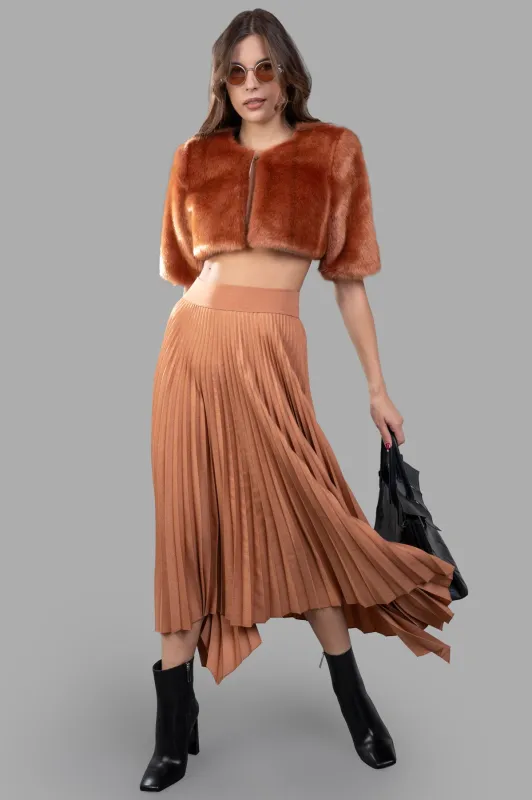 Cropped Faux-fur Jacket sold by Plus Zero Concept Store