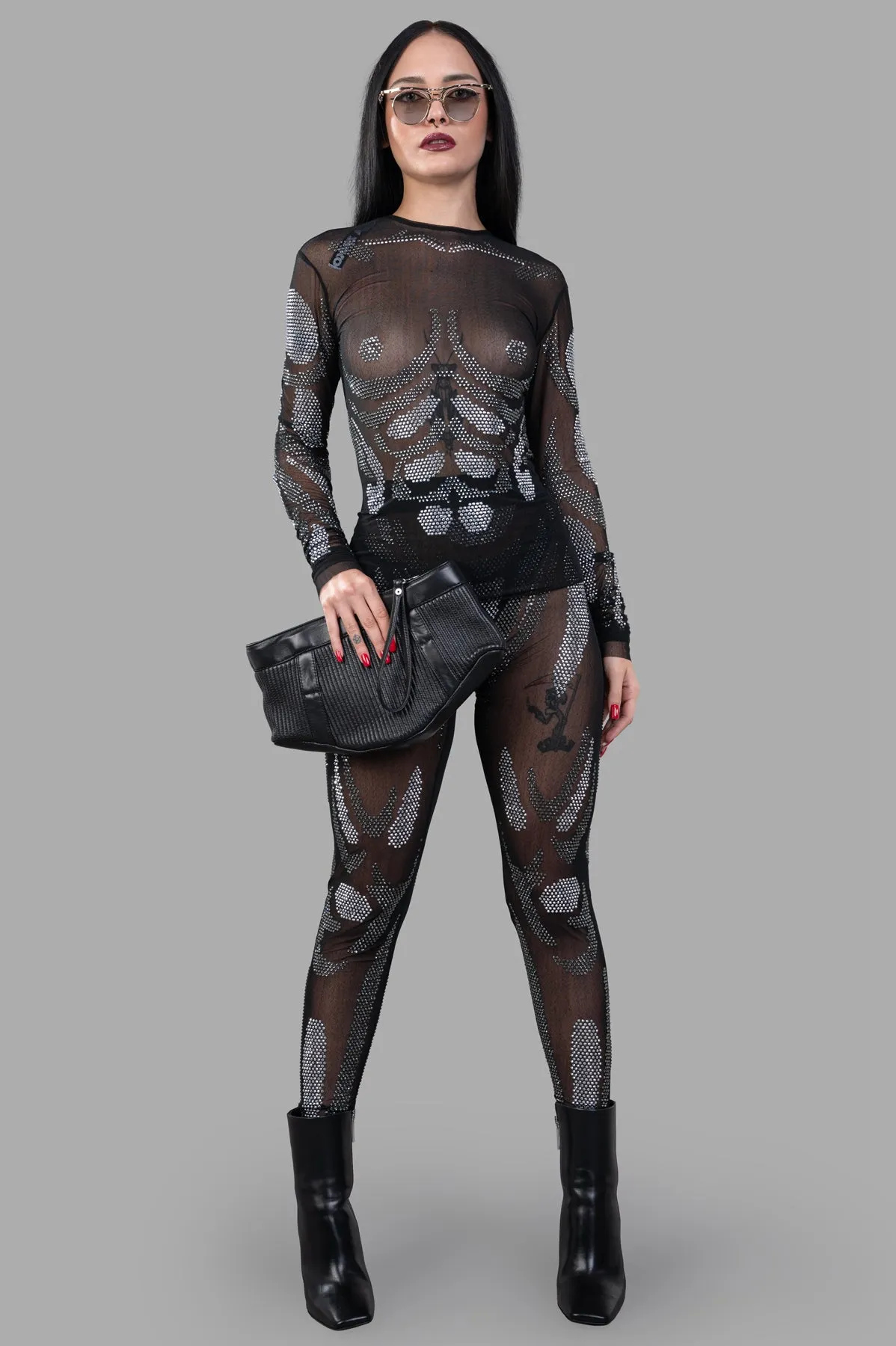 Rhinestones Embellished Top sold by Plus Zero Concept Store