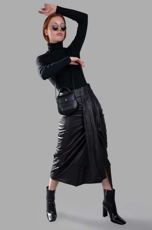 Leather Pencil Skirt sold by Plus Zero Concept Store