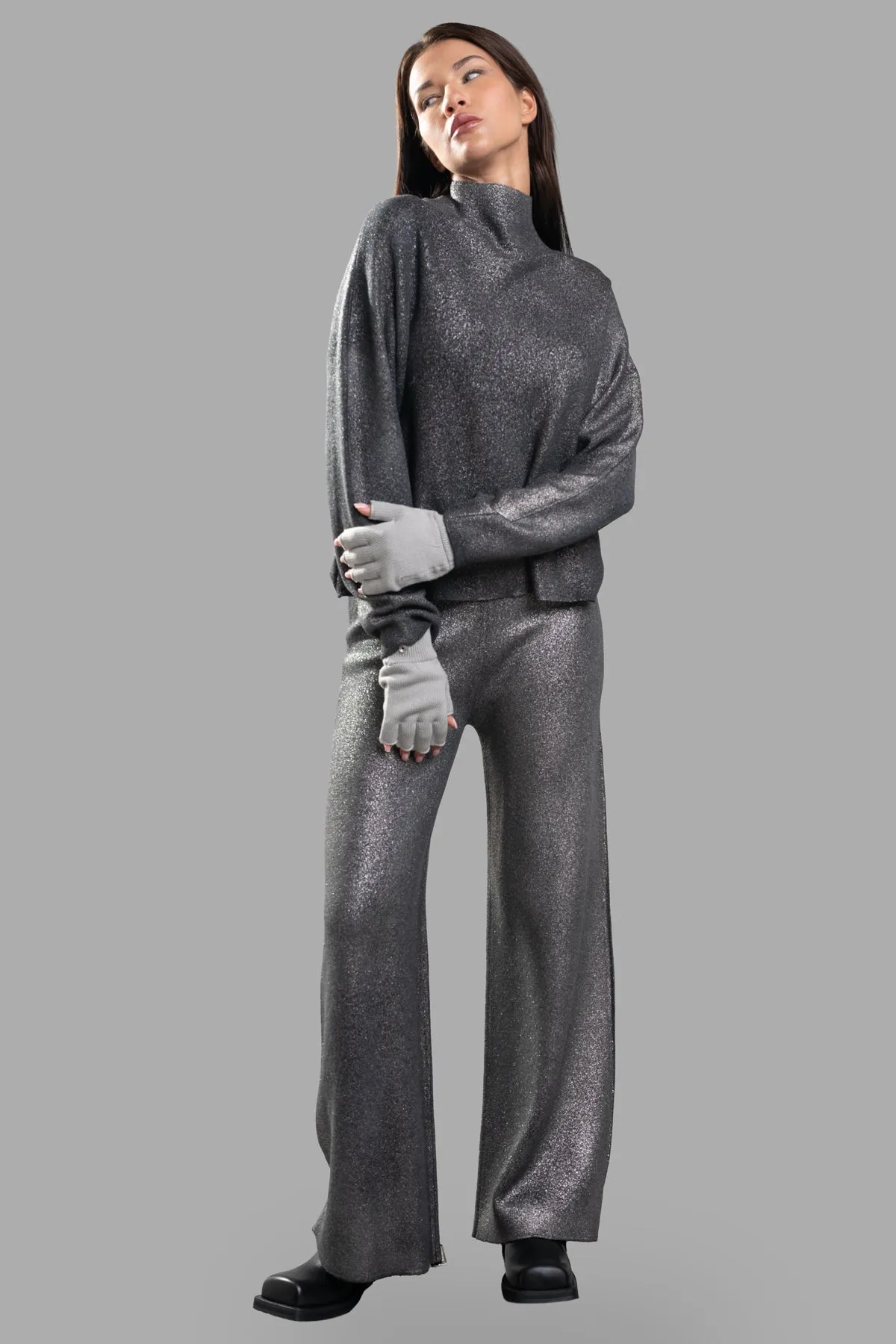 Lamé Knit Pants sold by Plus Zero Concept Store