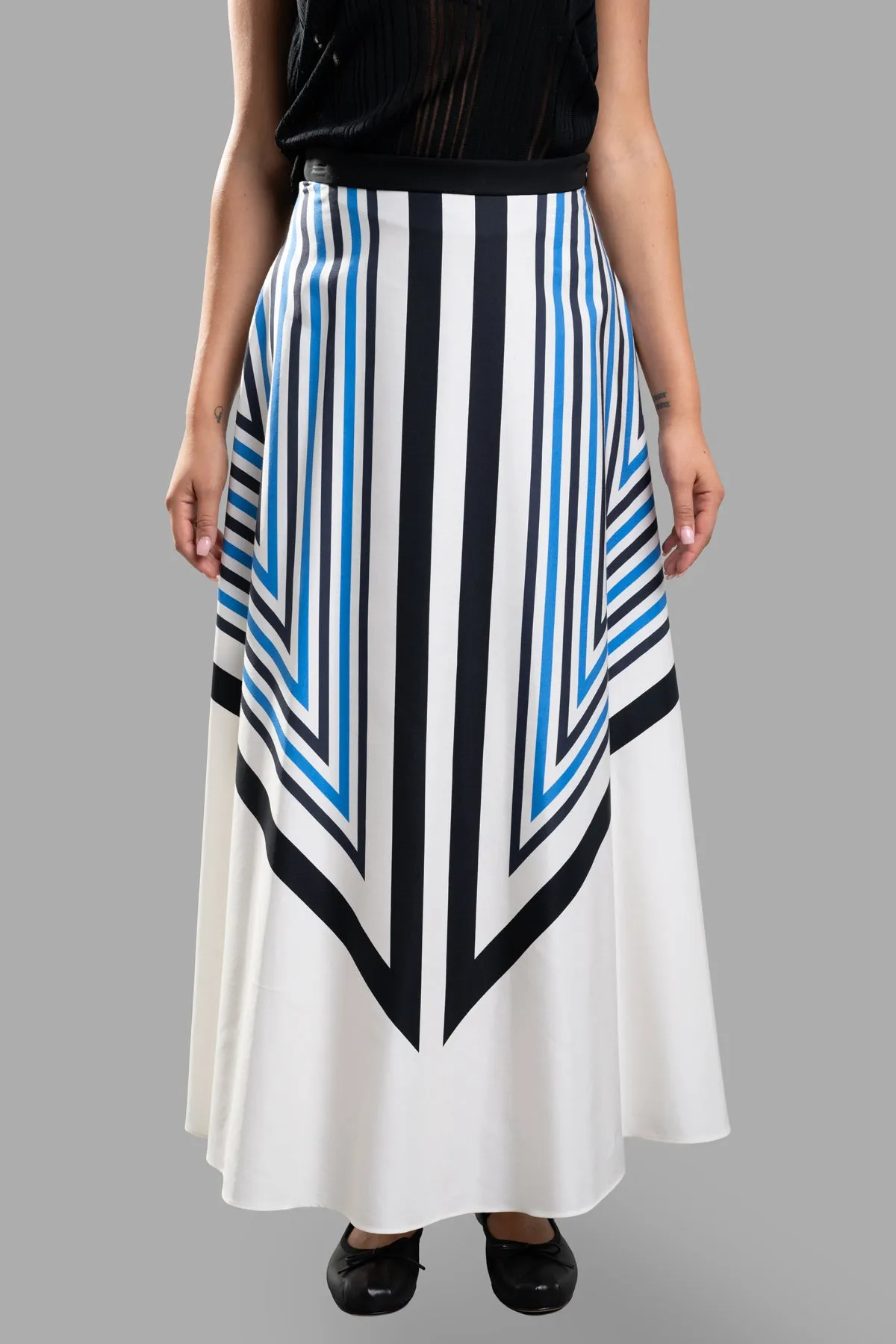 Graphic-print Silk Skirt sold by Plus Zero Concept Store product image thumbnail 2