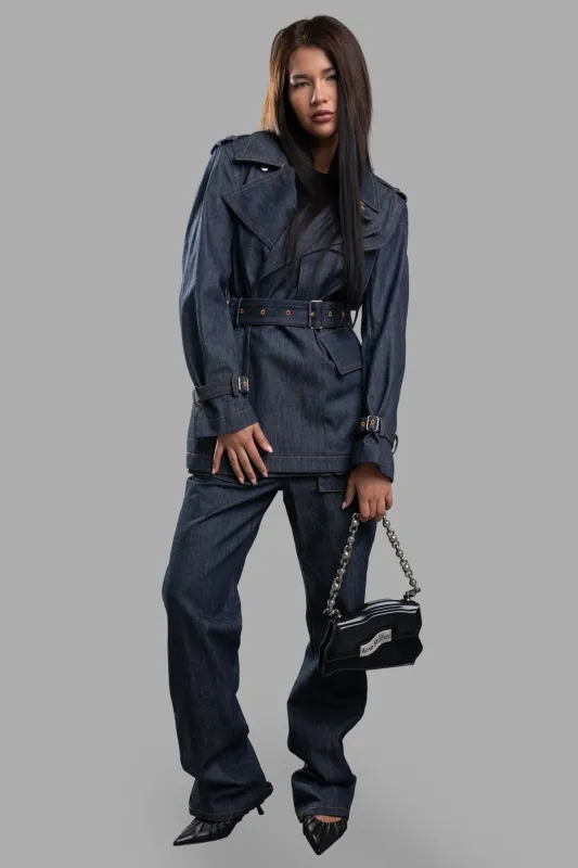 Denim Trench Jacket sold by Plus Zero Concept Store