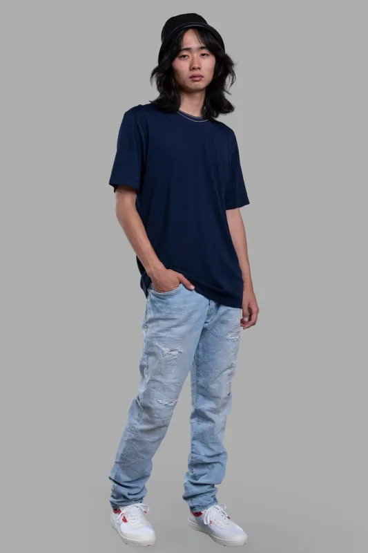 Striped Neckline T-shirt sold by Plus Zero Concept Store