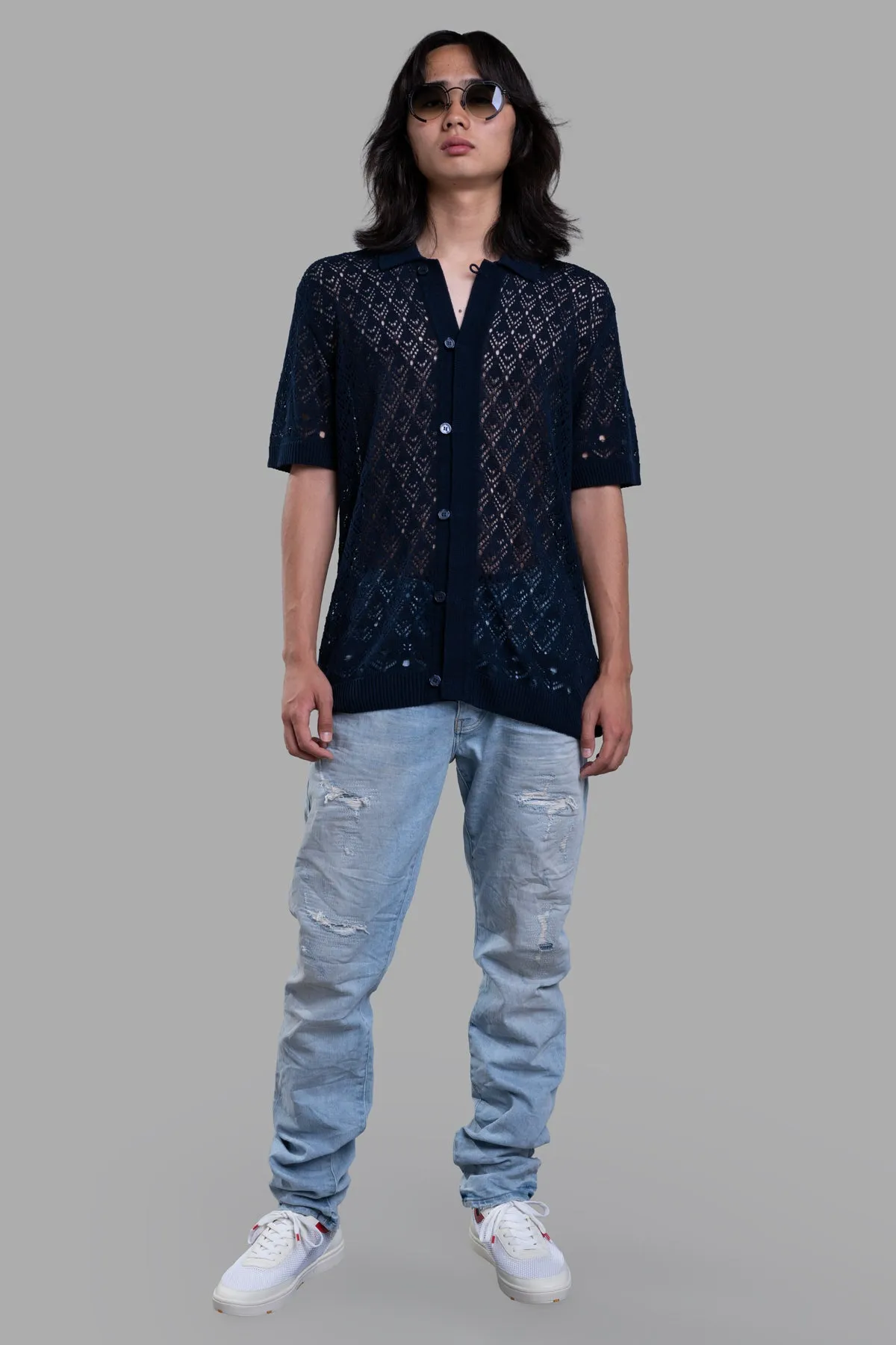 Button-Down Knit Shirt sold by Plus Zero Concept Store