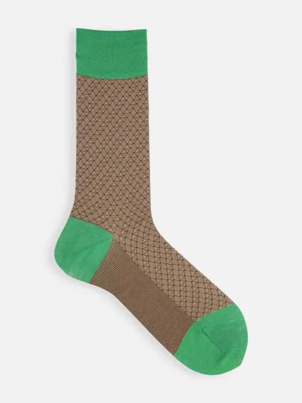 Jacquard Diamond Rhombus Socks sold by Plus Zero Concept Store