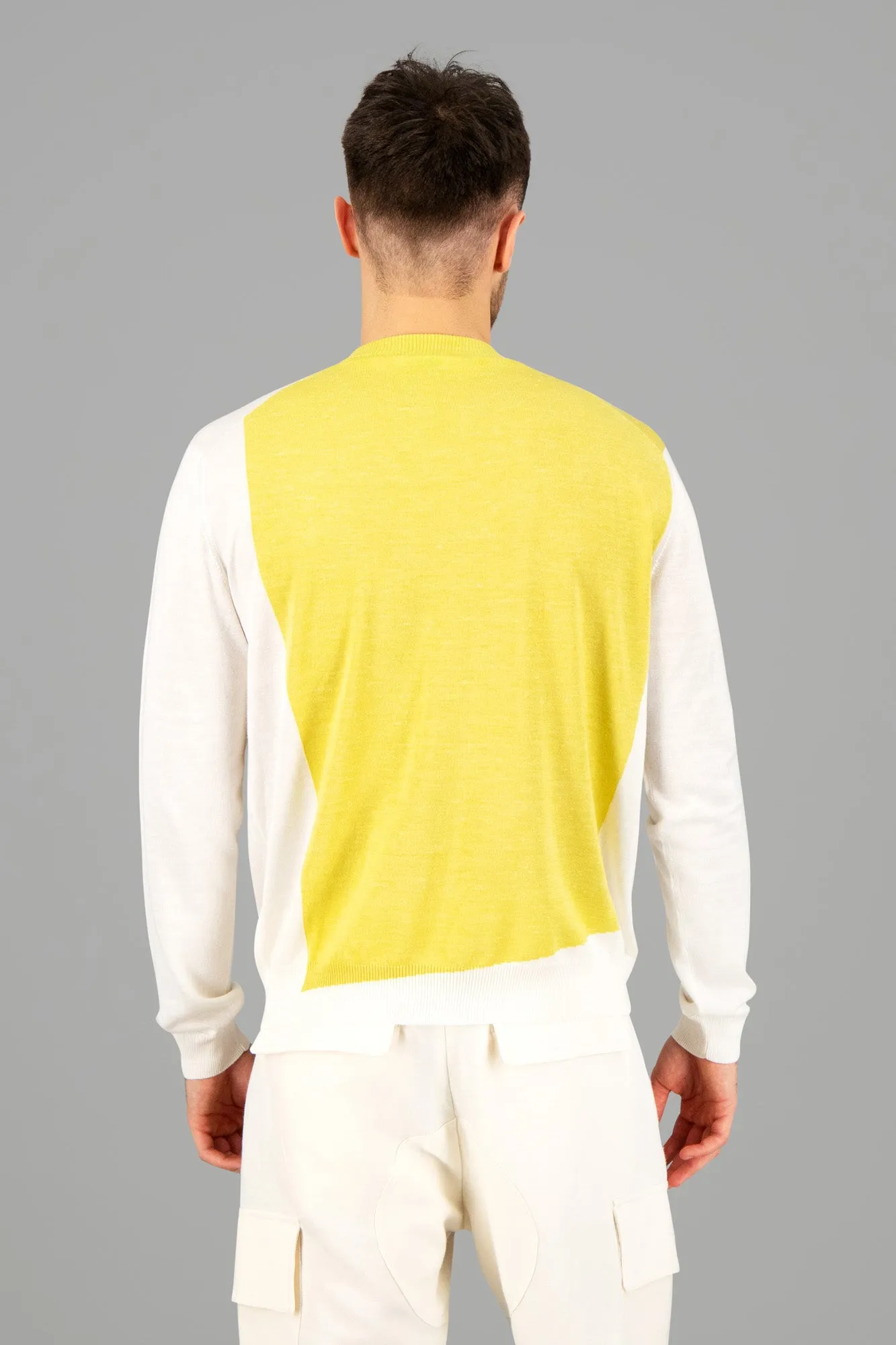 Two-Colored Fine Knit Sweater sold by Plus Zero Concept Store product image thumbnail 3