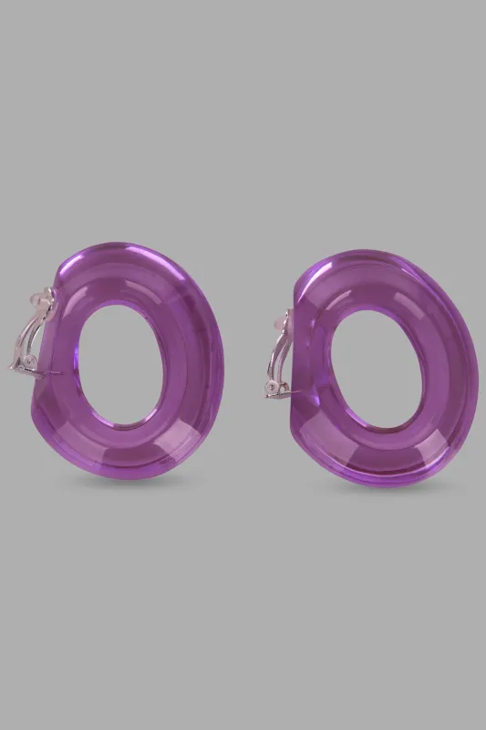 Purple Earclips sold by Plus Zero Concept Store