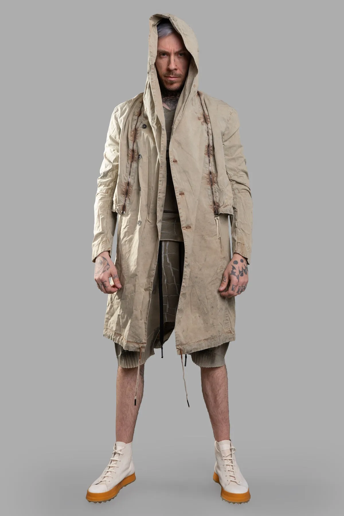 Transformative Linen Parka sold by Plus Zero Concept Store