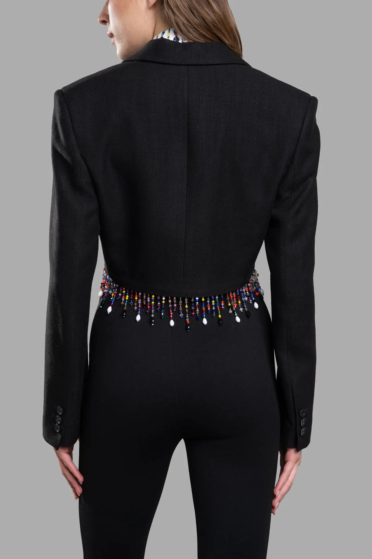 Cropped Beaded Blazer sold by Plus Zero Concept Store product image thumbnail 3