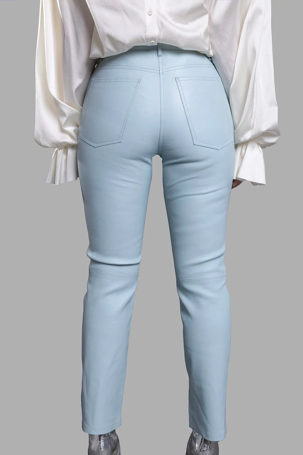 Straight-leg Leather Trousers sold by Plus Zero Concept Store product image thumbnail 3