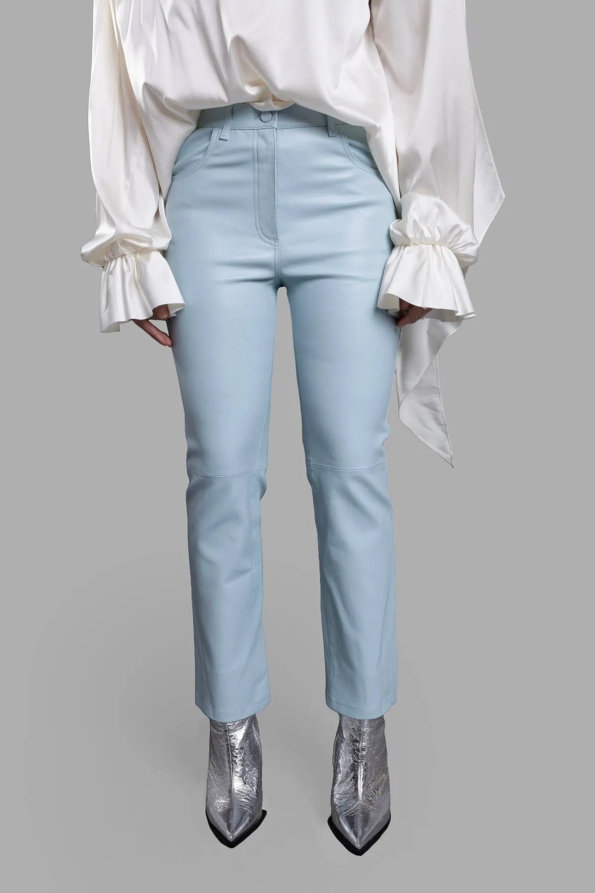 Straight-leg Leather Trousers sold by Plus Zero Concept Store product image thumbnail 2