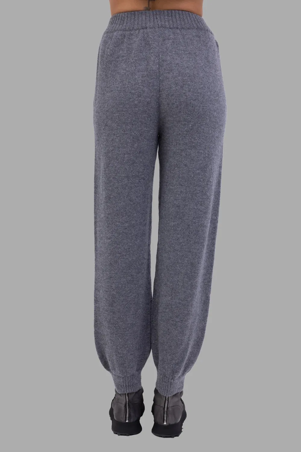 Wool-Cashmere Knit Joggers in Dark Grey sold by Plus Zero Concept Store product image thumbnail 3