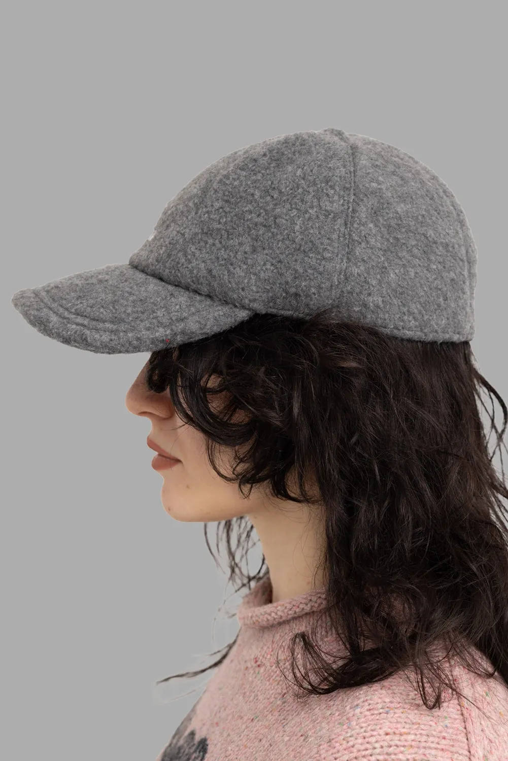 Bouclé Baseball Cap in Anthracite Grey sold by Plus Zero Concept Store product image thumbnail 2