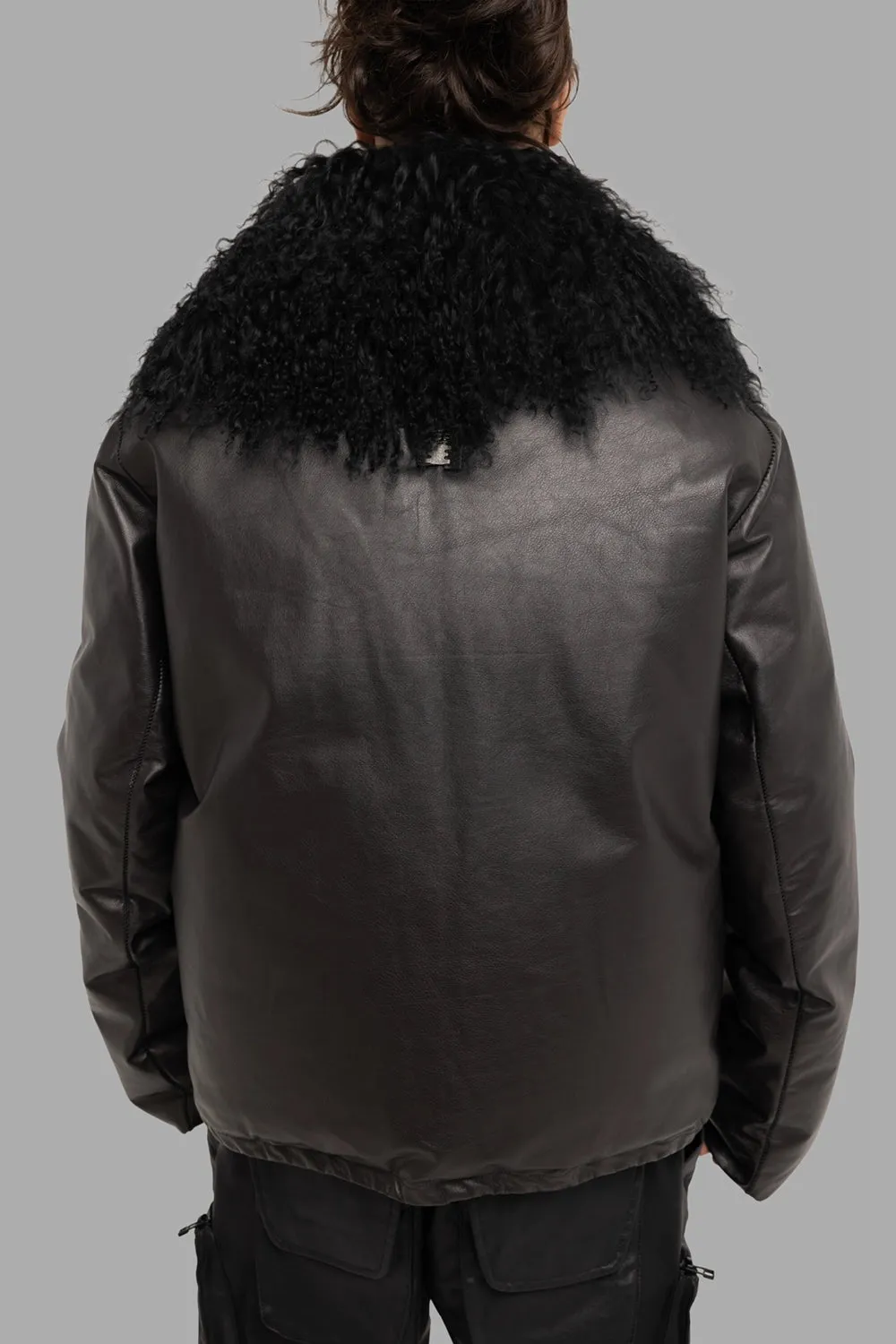 Down Jacket with Mongolian Collar in Black sold by Plus Zero Concept Store product image thumbnail 3