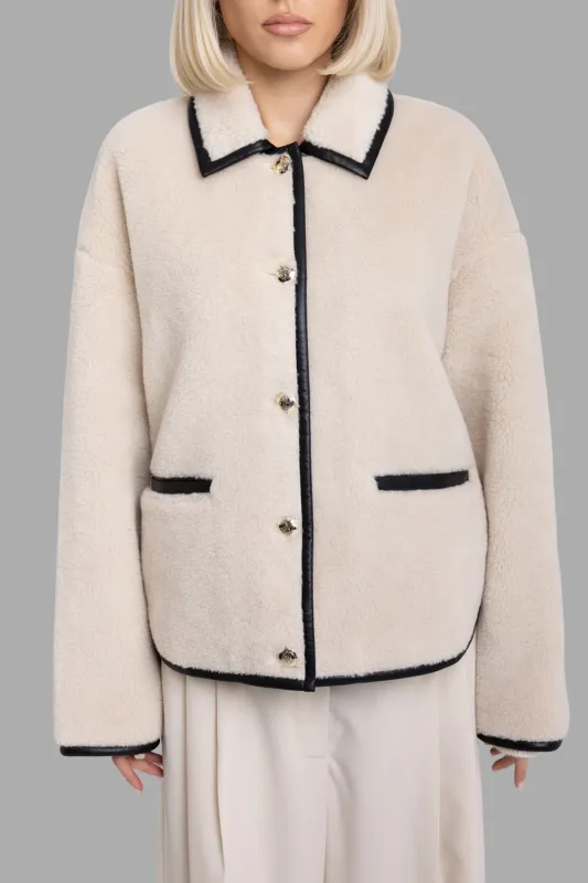 Camden Teddy Jacket in Cream sold by Plus Zero Concept Store