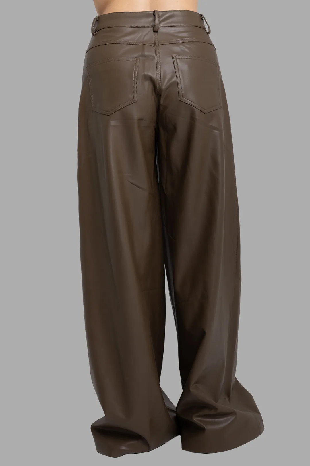 Bark Vegan Leather Elephant Wide-Leg Pants sold by Plus Zero Concept Store product image thumbnail 3