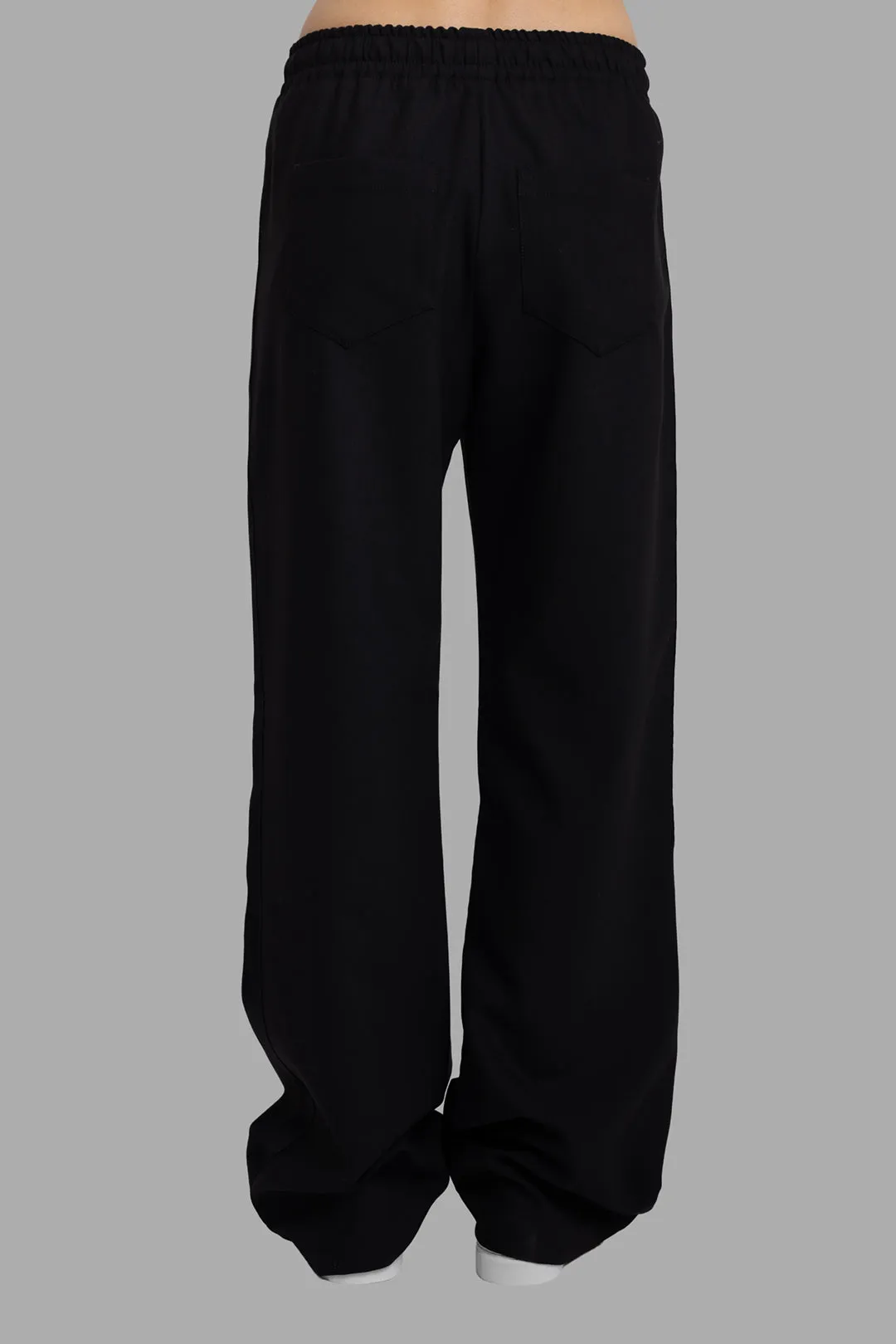 Black Tailored Drawstring Trousers sold by Plus Zero Concept Store product image thumbnail 3