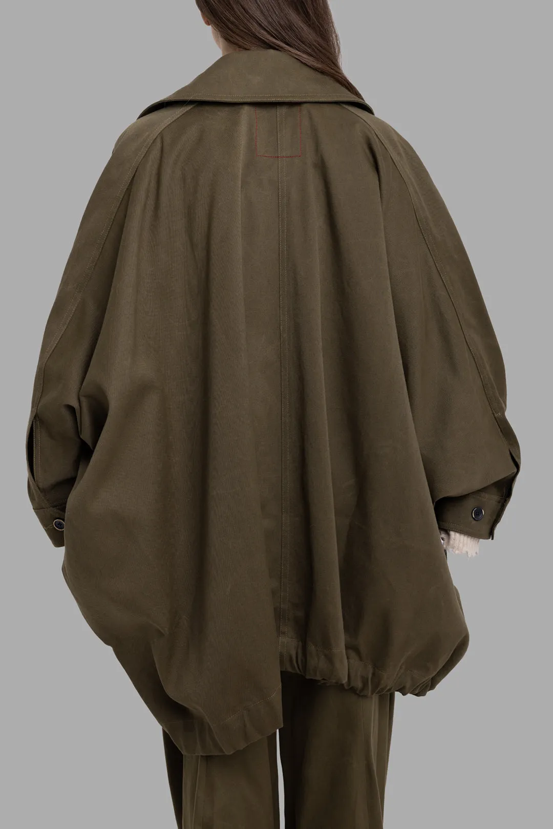 Kew Dark Green Oversized Cotton Jacket sold by Plus Zero Concept Store product image thumbnail 3