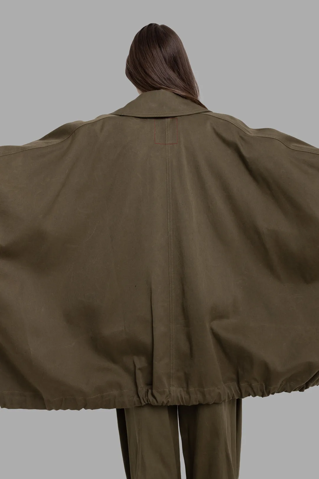 Kew Dark Green Oversized Cotton Jacket sold by Plus Zero Concept Store product image thumbnail 4