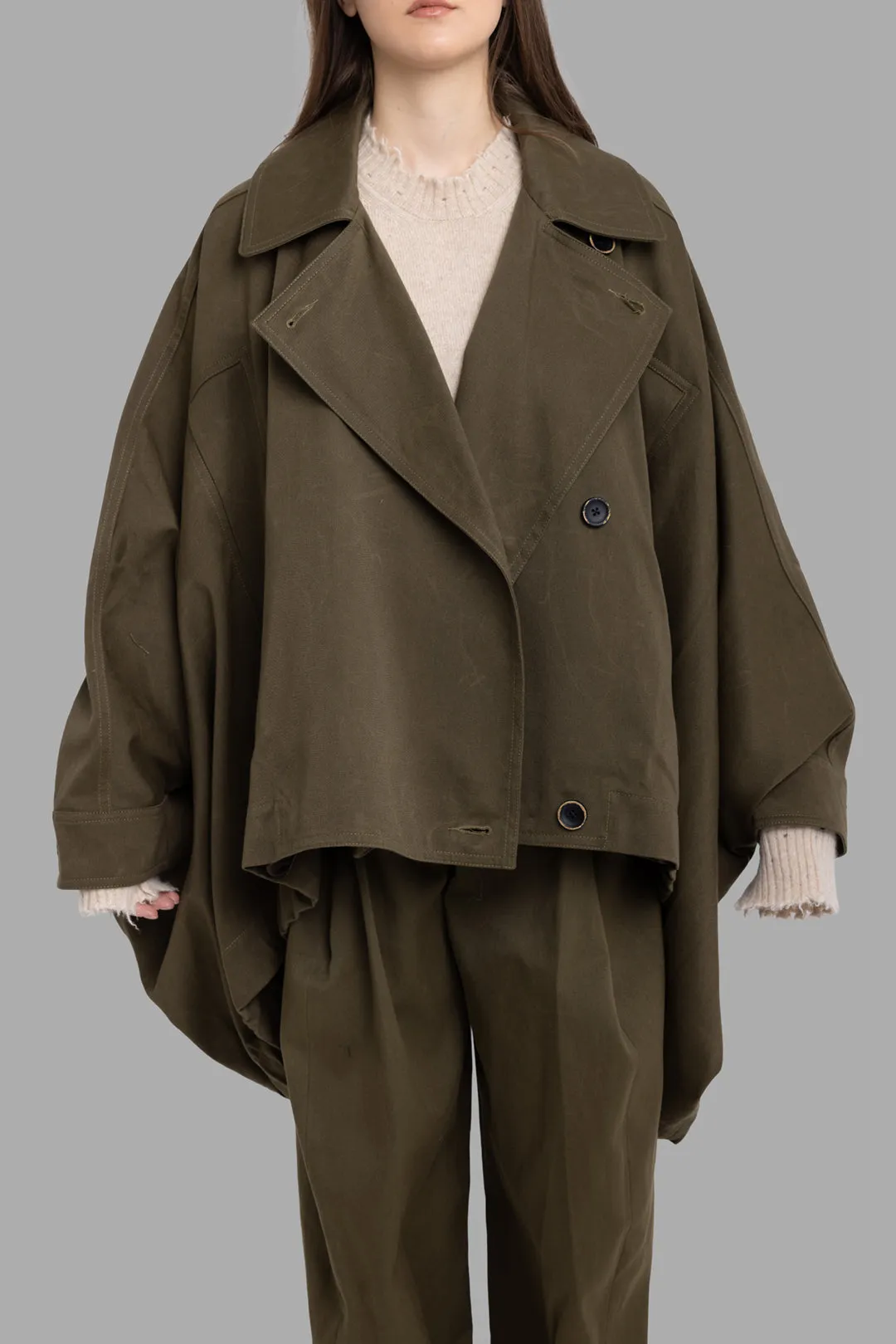 Kew Dark Green Oversized Cotton Jacket sold by Plus Zero Concept Store