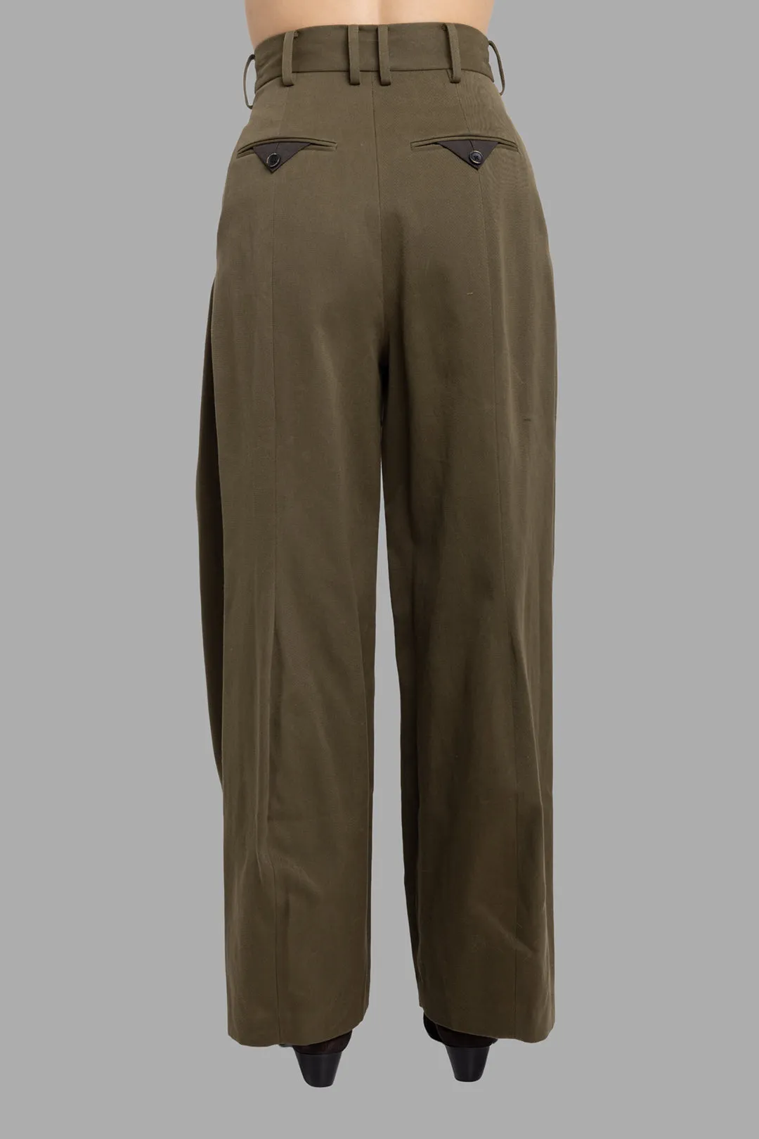 Dark Green Paw Wide-Leg Trousers sold by Plus Zero Concept Store product image thumbnail 3