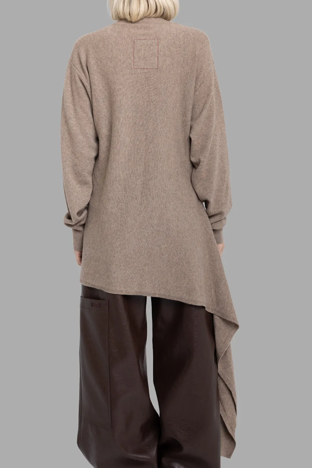 Tan Cashmere Wrap Top sold by Plus Zero Concept Store product image thumbnail 3