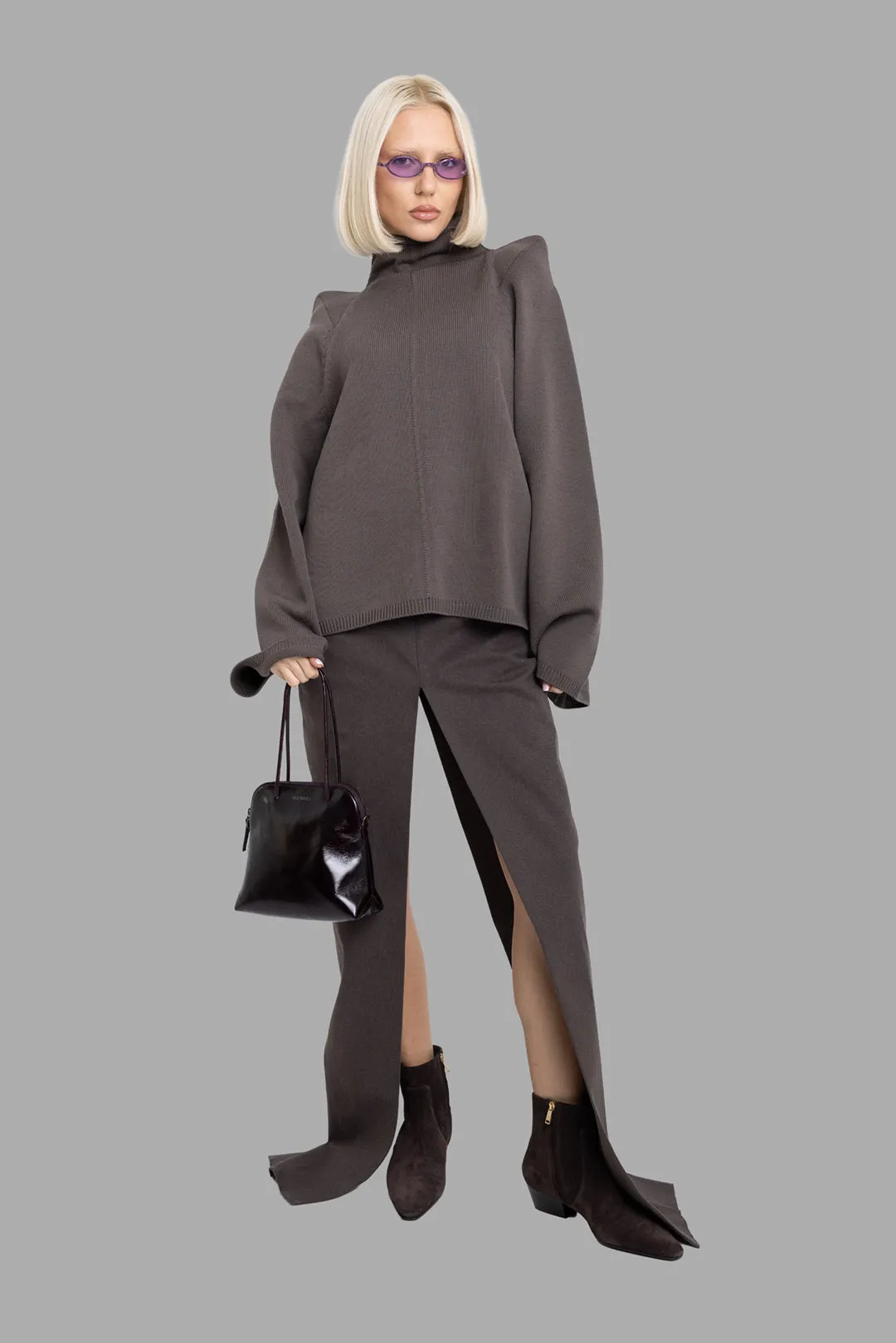 Ash Sliced Maxi Skirt sold by Plus Zero Concept Store product image thumbnail 2