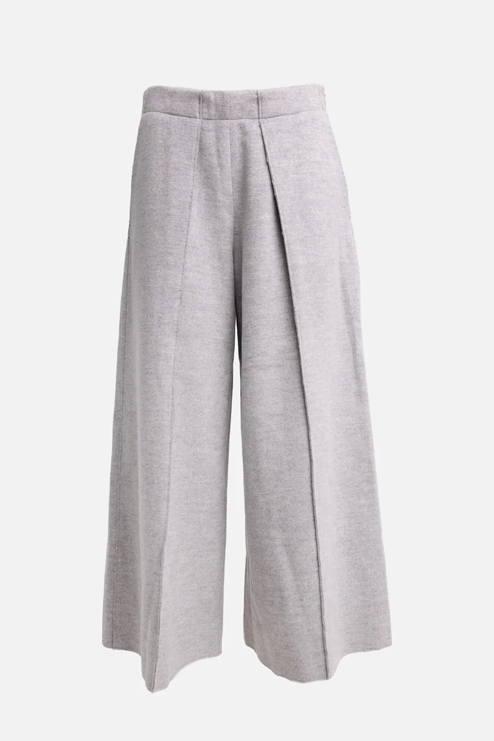 Cropped Wool-Blend Wide-Leg Trousers sold by Plus Zero Concept Store