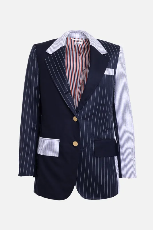 Striped Patchwork Blazer made by Plus Zero Concept Store