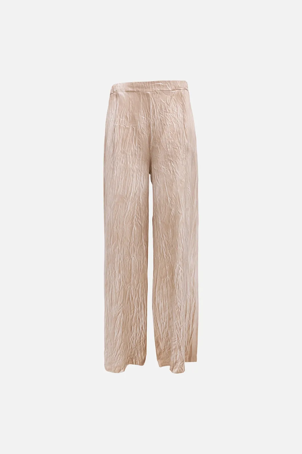 Crumpled Silk Palazzo Pants sold by Plus Zero Concept Store