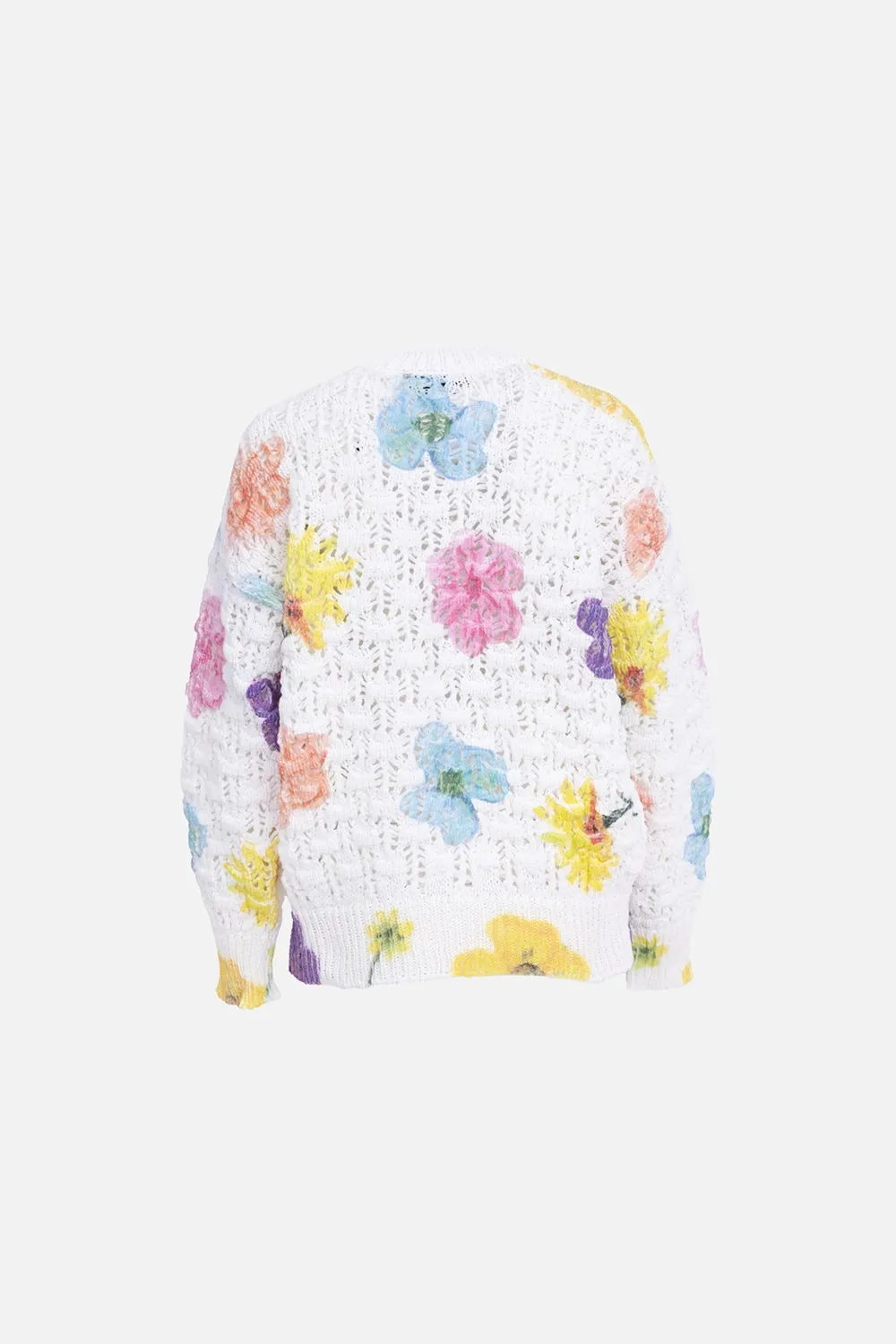 MSGM Floral Open-Knit Sweater sold by Plus Zero Concept Store product image thumbnail 3