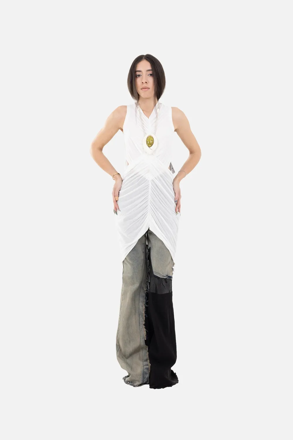 Draped Ruched Sleeveless Top sold by Plus Zero Concept Store product image thumbnail 2