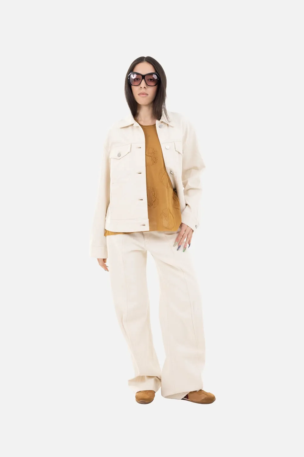 Sheer Textured Long Sleeve Top sold by Plus Zero Concept Store product image thumbnail 2