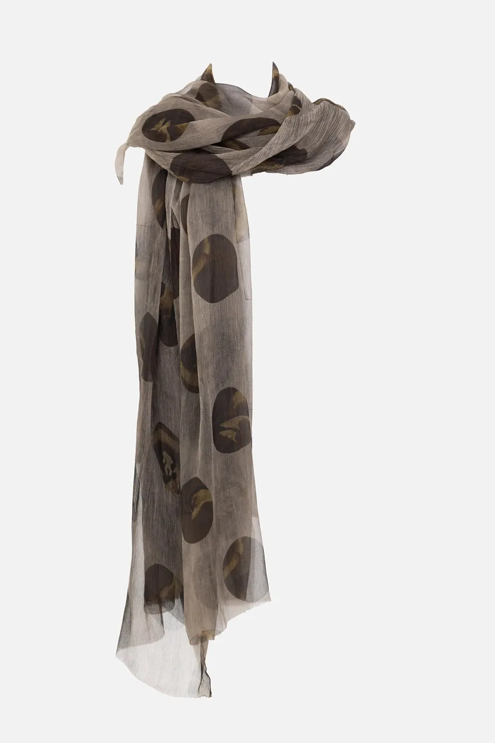 Emisfero Printed Silk Scarf sold by Plus Zero Concept Store