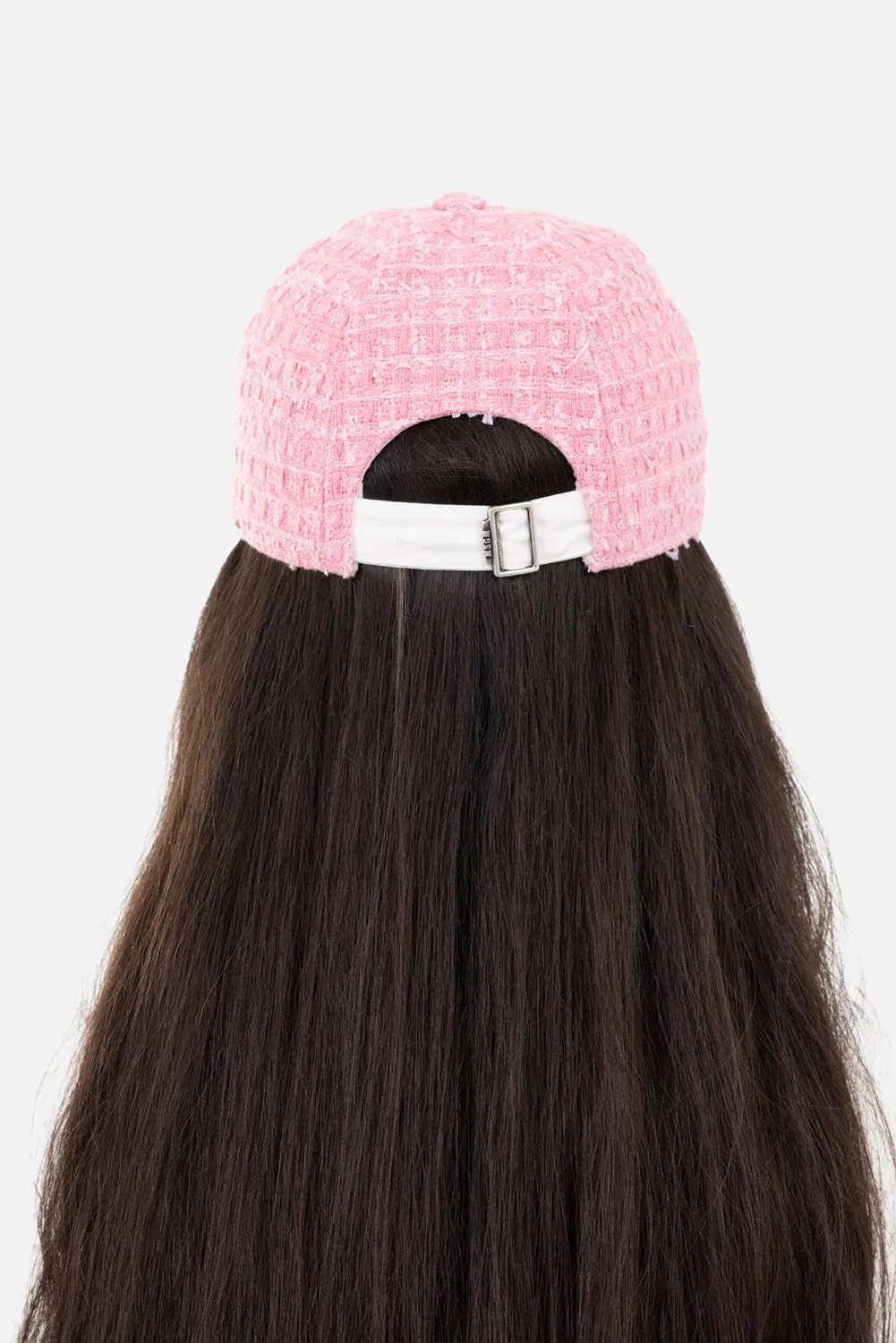Pink Bouclé Tweed Baseball Cap sold by Plus Zero Concept Store product image thumbnail 3
