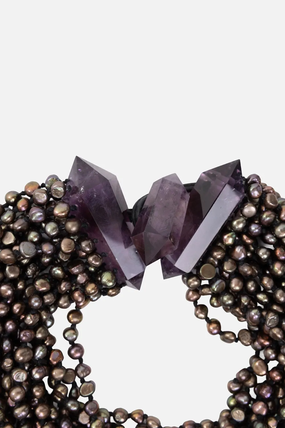 Amethyst and Freshwater Pearl Multi-Strand Necklace sold by Plus Zero Concept Store product image thumbnail 3