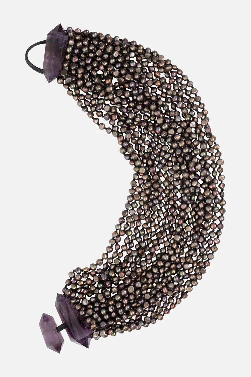 Amethyst and Freshwater Pearl Multi-Strand Necklace sold by Plus Zero Concept Store product image thumbnail 2