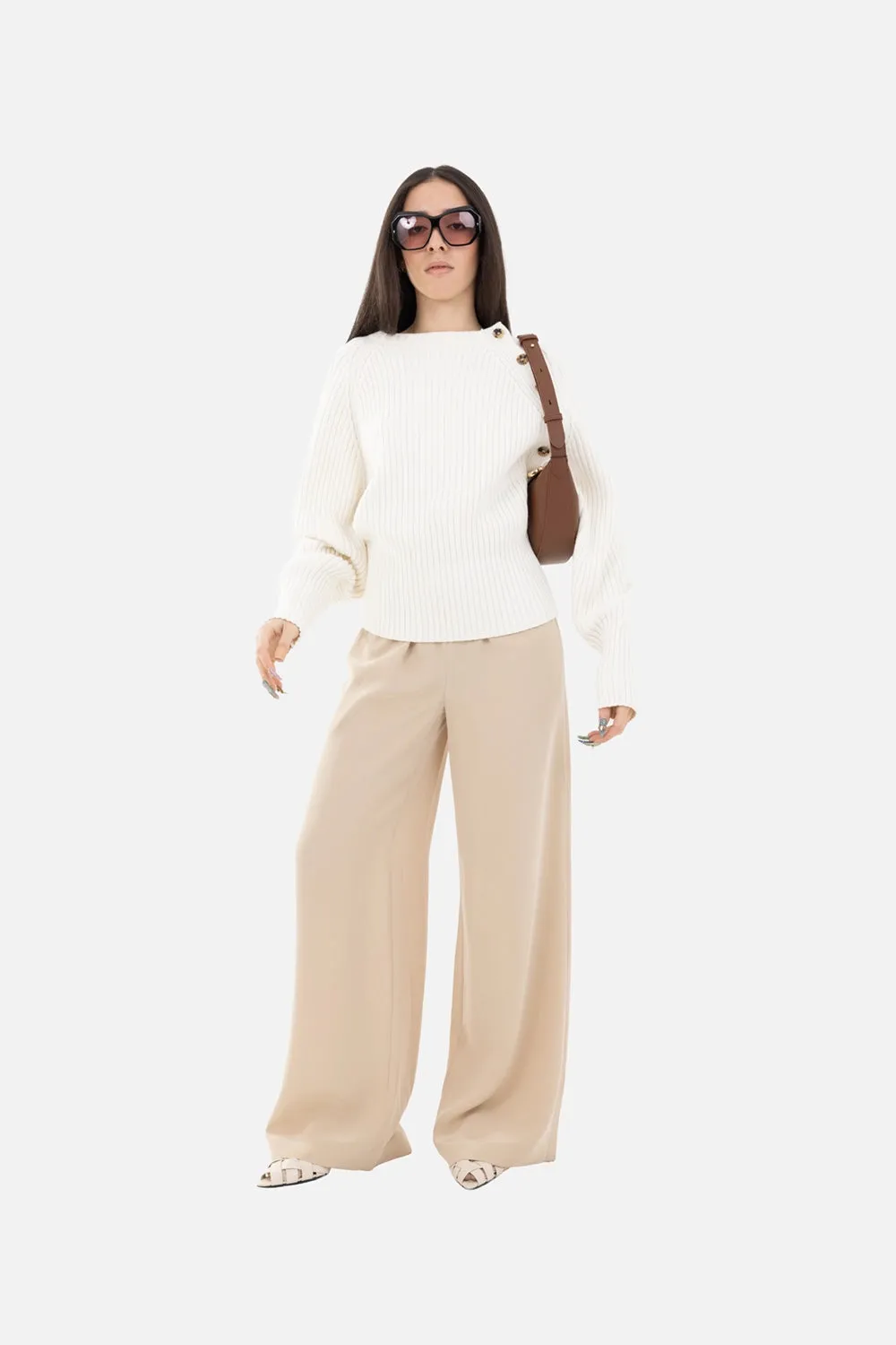 Ribbed Button-Shoulder Sweater sold by Plus Zero Concept Store product image thumbnail 2