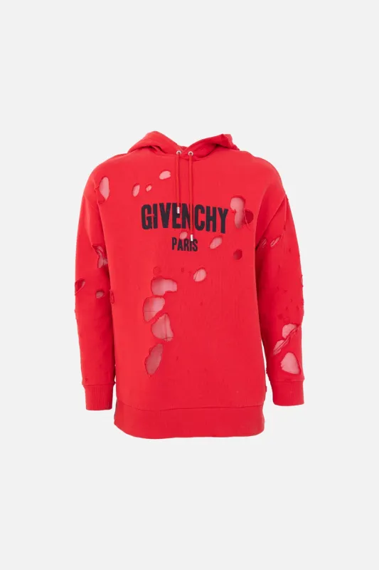 Distressed Logo Hoodie made by Plus Zero Concept Store