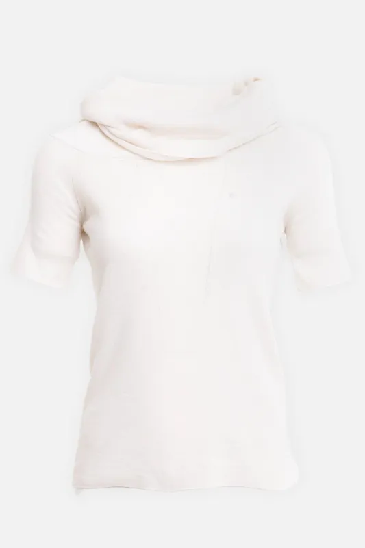 Cowl-Neck Cotton Knit Top made by Plus Zero Concept Store