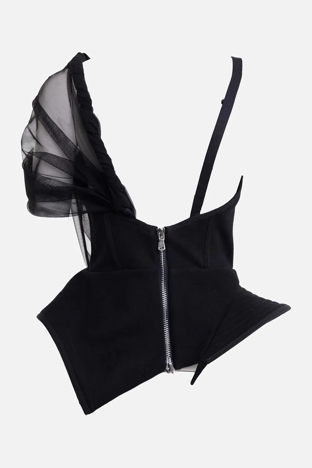 Asymmetric Draped Peplum Corset Top sold by Plus Zero Concept Store product image thumbnail 3