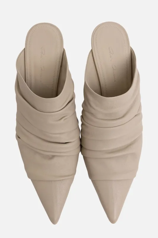 Cantilever Sharp Sabot Mules made by Rick Owens