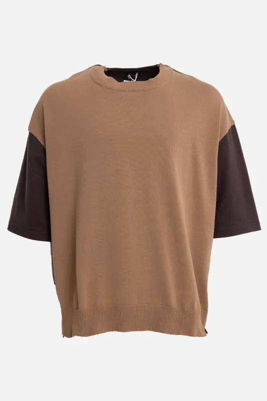 Two-Tone Cotton Oversized Tee made by Comme des Garcons