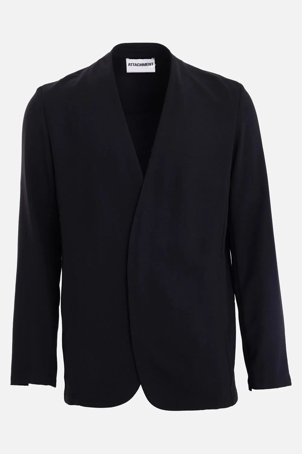 Collarless Wool Jacket sold by Plus Zero Concept Store