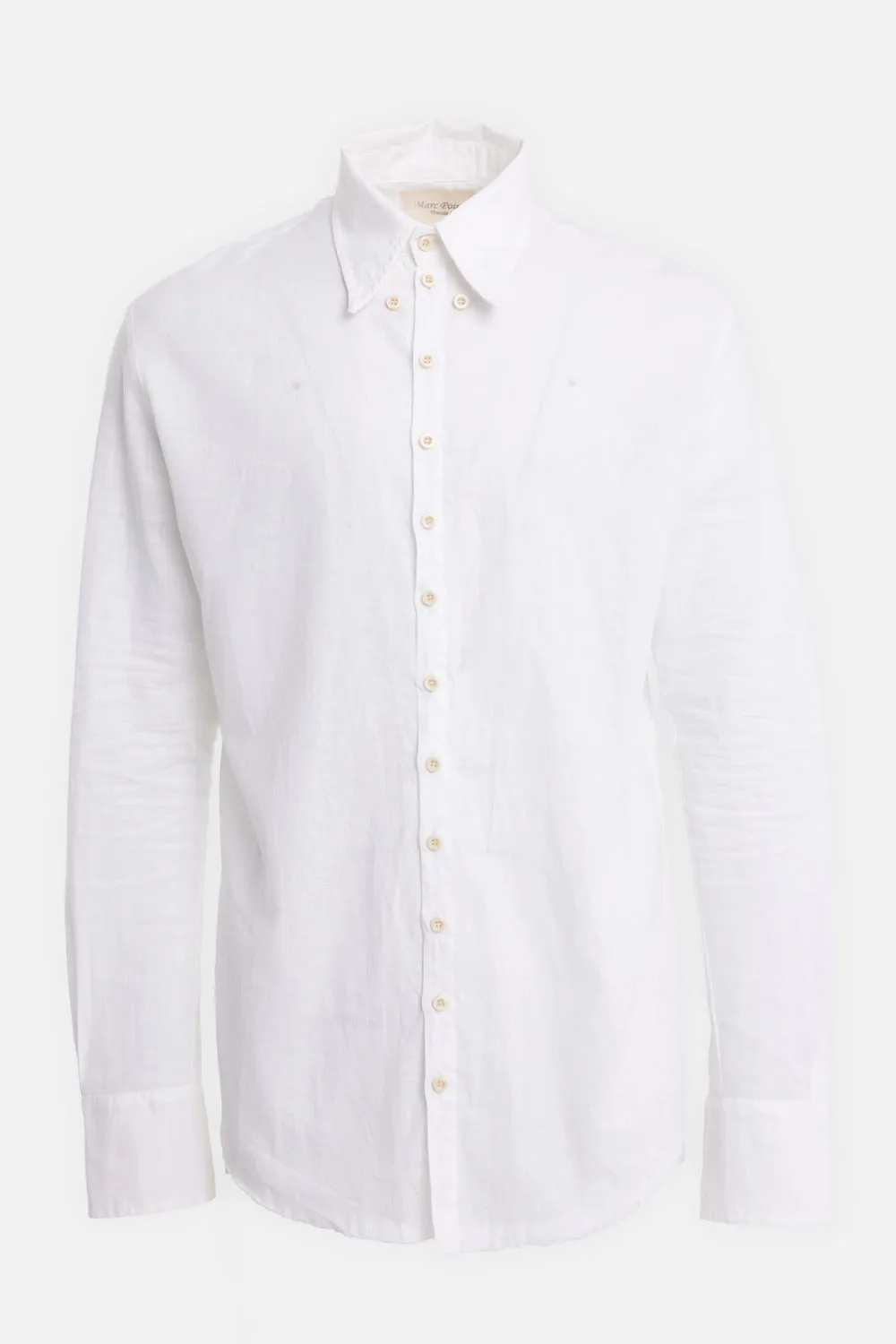 Linen Blend Button-Down Shirt sold by Plus Zero Concept Store