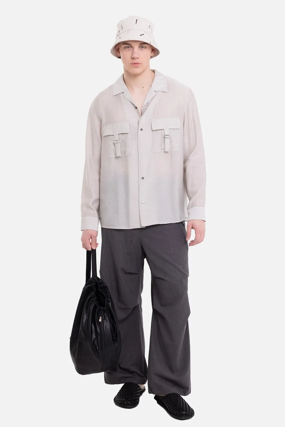Patch Pocket Open-Collar Shirt sold by Plus Zero Concept Store product image thumbnail 2
