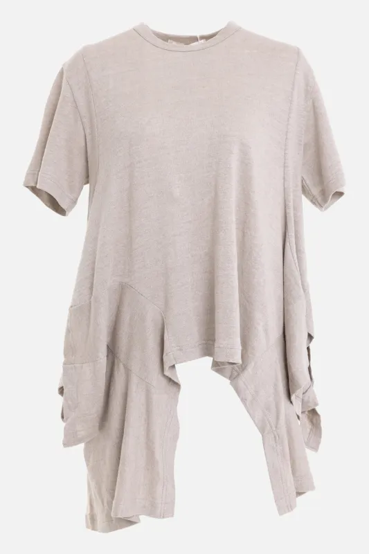 Asymmetric Draped Linen T-Shirt made by Comme des Garcons