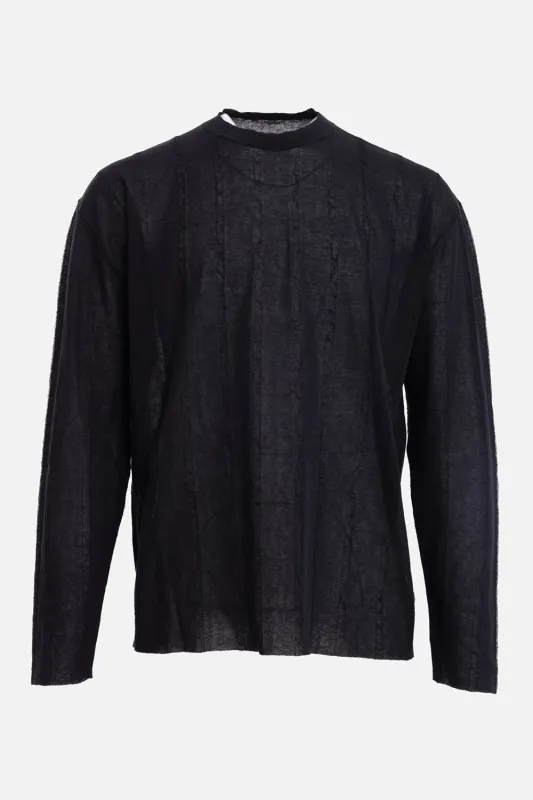 Striped Long-Sleeve Top made by UMA WANG