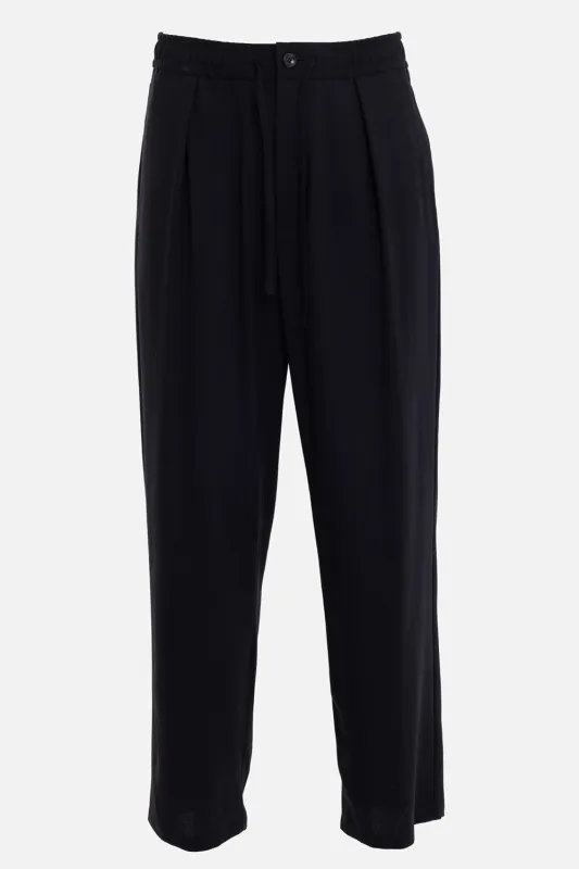 Wool Twist Twill Easy Trousers made by Plus Zero Concept Store